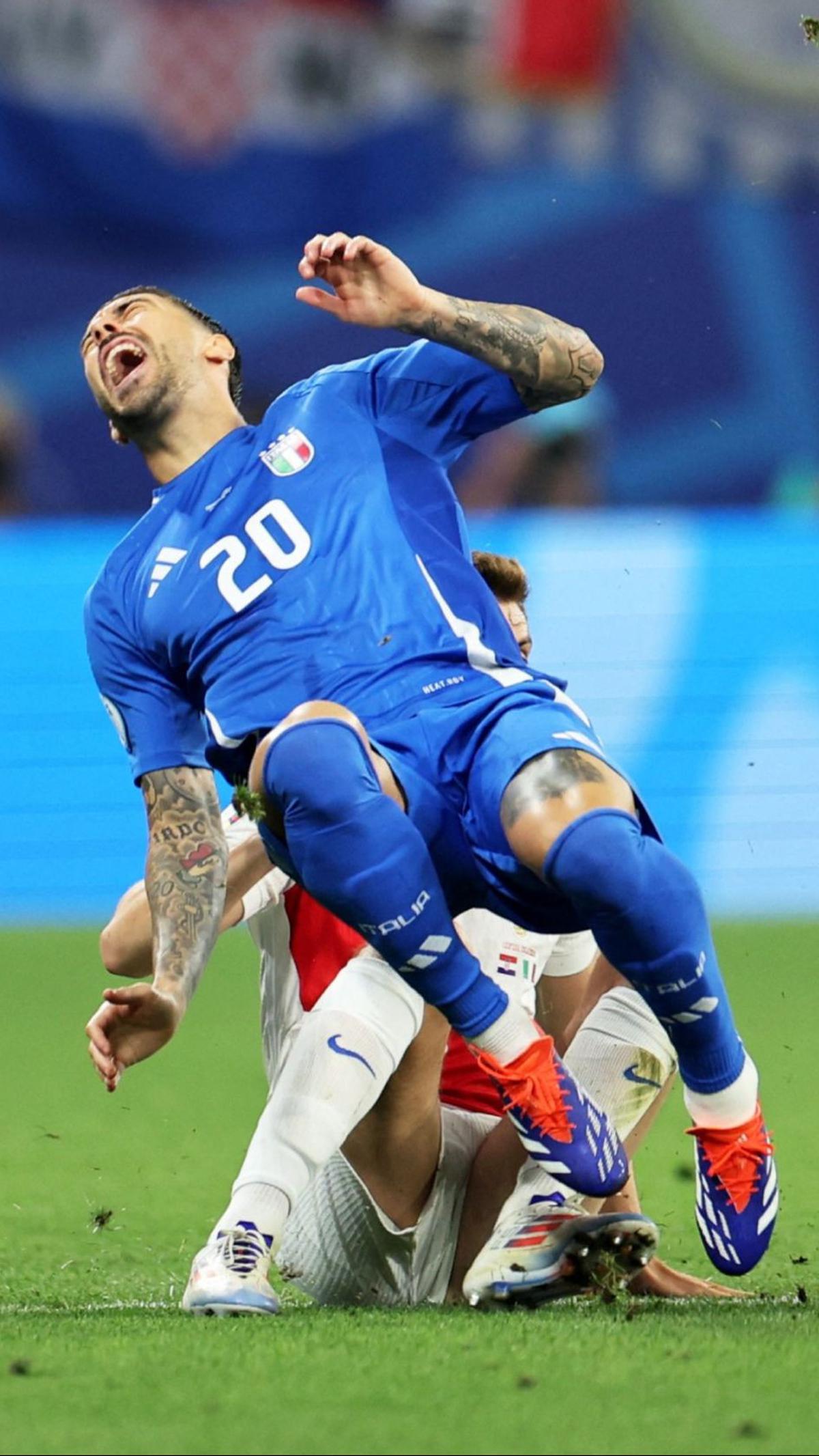 Dalam duel yang berlangsung di Red Bull Arena, Leipzig, Selasa (25/6/2024) dini hari WIB, Italia lebih dulu tertinggal dari Kroasia.&nbsp;Foto: Reuters
