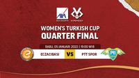 Jadwal Live Streaming Perempat Final Women’s Turkish Cup Di Vidio Malam Ini. (Sumber : dok. vidio.com)