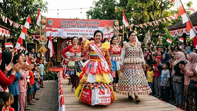 Ragam Lomba Kemerdekaan 17 Agustus 1945 HUT RI Ke-81 Ibu-Ibu Yang Penuh Gelak Tawa
