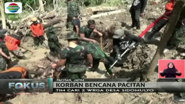 Saat ini total korban banjir dan longsor di Pacitan yang telah ditemukan sebanyak 15 jenazah.