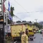 Tabrakan beruntun di jalan Raya Puncak, Kabupaten Bogor, Jawa Barat pada Selasa (23/1/2024). (Dok. Tangkapan Layar Instagram @bogor24update)