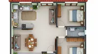 7 Inspirasi Desain Rumah Kampung Sederhana 2 Kamar dengan Biaya Murah tapi Tetap Terlihat Cantik, Minimalis Tapi Nyaman