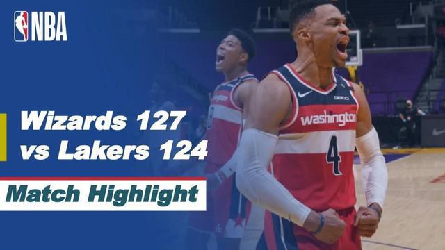 Berita Video Highligts NBA, Washington Wizards Kalahkan LA Lakers 127-124