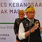 Gubernur Jawa Barat Ridwan Kamil dalam Kongres Kebangsaan Barudak Masagi di Gedung Merdeka, Kota Bandung, Sabtu (26/8/2023). (Foto: Liputan6.com/Arya Prakasa)