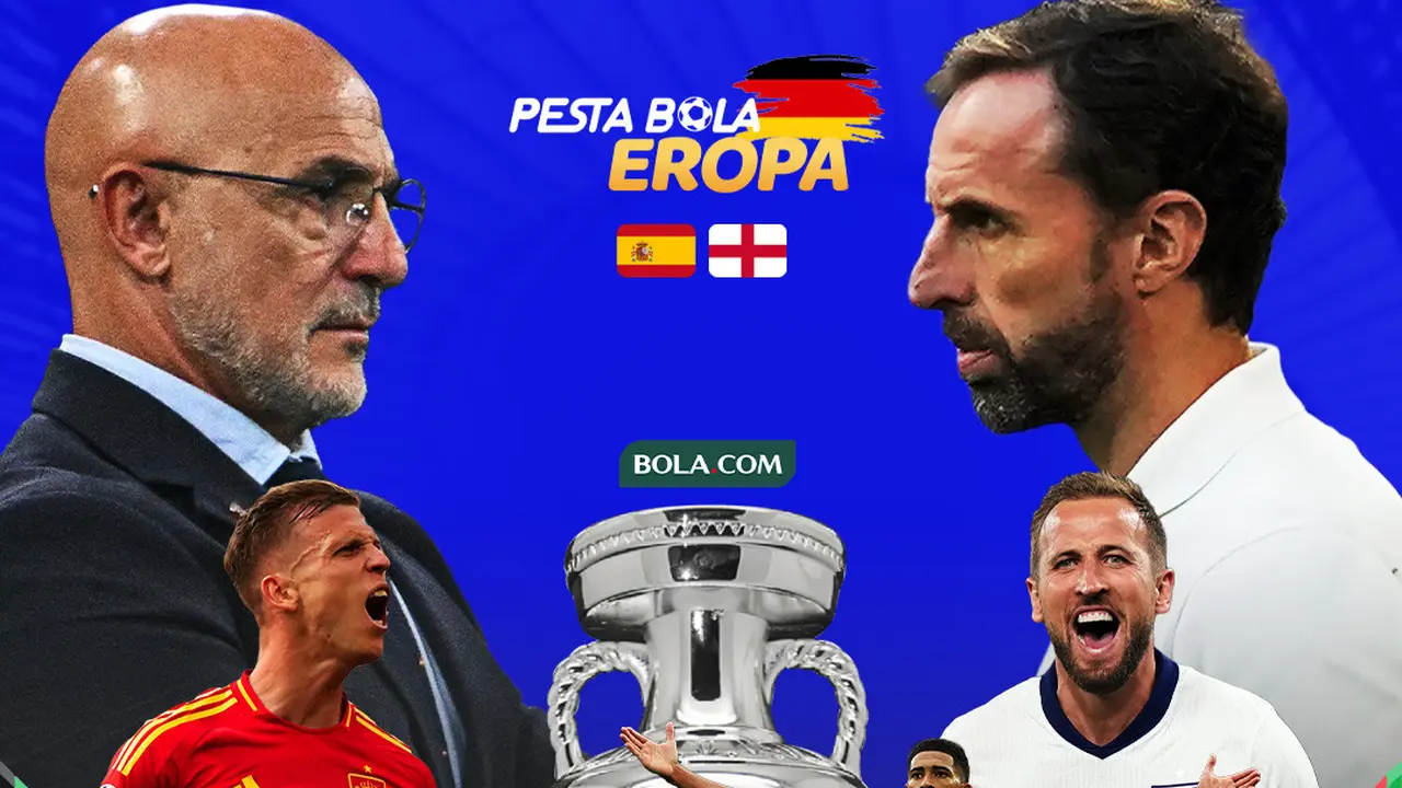 Final Euro 2024 - Spanyol Vs Inggris - Ilustrasi Duel