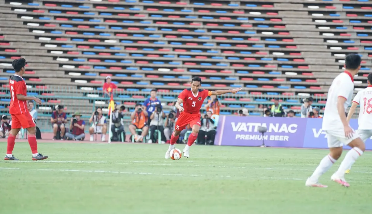 Hingga laga selesai tak ada gol tambahan, Indonesia melaju ke final SEA Games 2023. Lawan Garuda selanjutnya adalah pemenang antara Thailand melawan Myanmar. (Foto:Dok.PSSI)