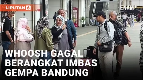 VIDEO: Imbas Gempa Bandung, Kereta Cepat Whoosh Gagal Berangkat