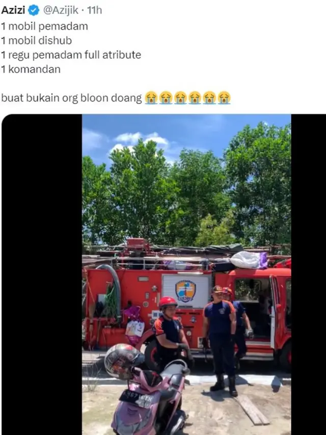 Viral Pria Terkunci di Kamar Mandi Rumahnya Diselamatkan Petugas Damkar dengan Personel Lengkap Plus Mobil Dishub