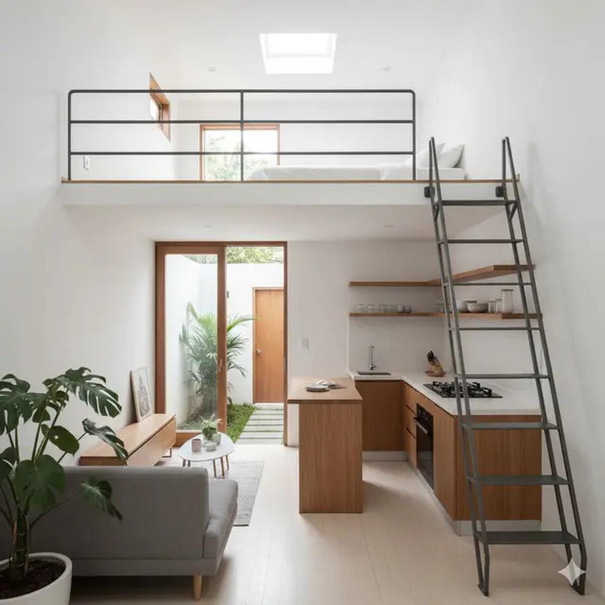6 Inspirasi Rumah Mungil Mezzanine Tanpa Tangga Permanen: Solusi Hemat Ruang Modern