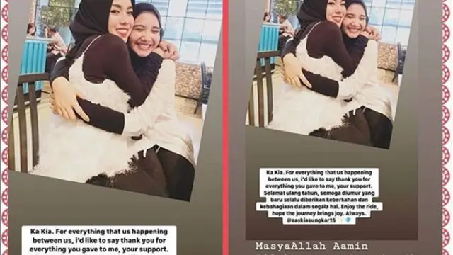 Zaskia sungkar - Medina Zein (Foto: Instagram/@nenk_update)