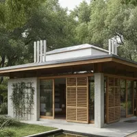 Ilustrasi Desain Rumah Kecil yang Sejuk Tanpa AC/Gemini AI