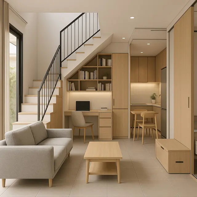 Model Rumah Minimalis 6x12 dengan Konsep Open Space (Image by ChatGPT)