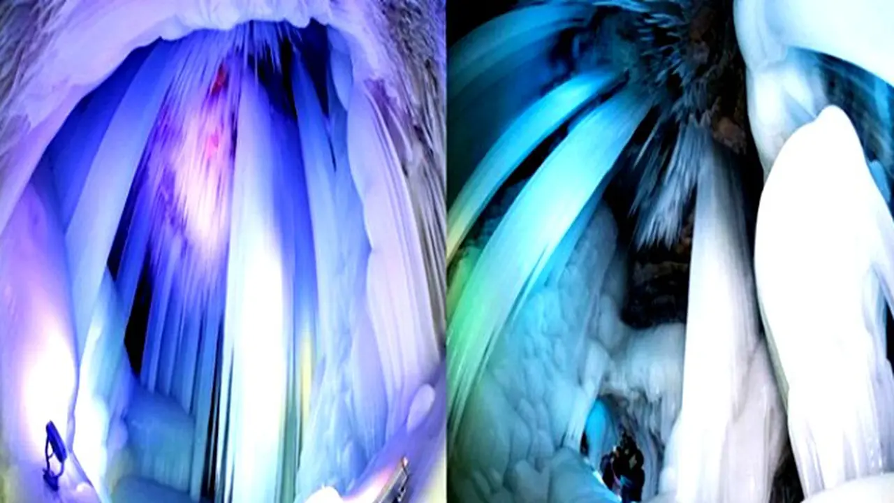 Takjub, Gua Es yang Cantik Ini Mirip Istana Es Disney 'Frozen'