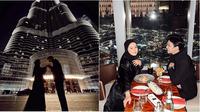 Dinda Hauw dan Rey Mbayang Dinner Romantis di Burj Khalifa. (Sumber: Instagram/rey_mbayang)
