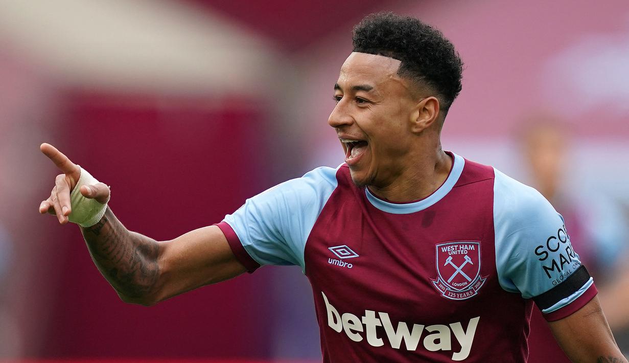 Jesse Lingard. Performa yang memikat saat dipinjamkan ke West Ham United membuat peluang gelandang asal Inggris ini untuk dipermanenkan The Hammers musim depan sangat besar. Dari 12 laga yang telah dilakoni, Lingard mampu mencetak 9 gol dan 4 assist. (AFP/John Walton/Pool)
