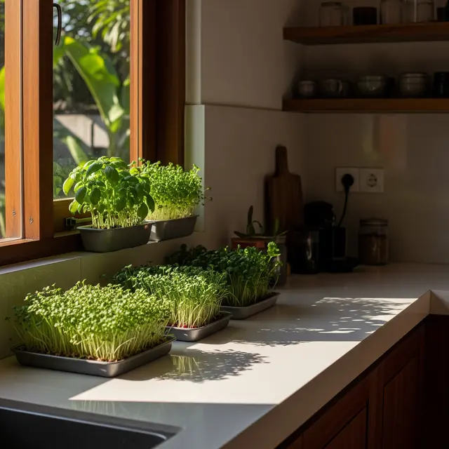 Microgreens di Jendela Dapur (Gemini AI)