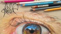 5 Lukisan Mata Terlihat Nyata dari Pensil Warna