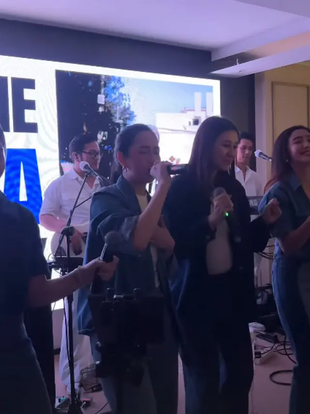 OOTD Denim on Denim Nagita Slavina, Agatha Pricilla, Aaliyah Massaid, dan Febby Rastanty Jadi Girl Band di Ulang Tahun Wanda Hara