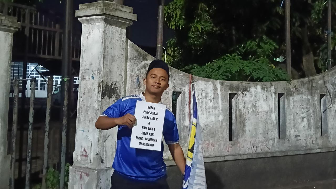 Kisah Vian dan Nazar Cintanya untuk PSIM,  Jalan Kaki 30 Kilometer Demi Laskar Mataram