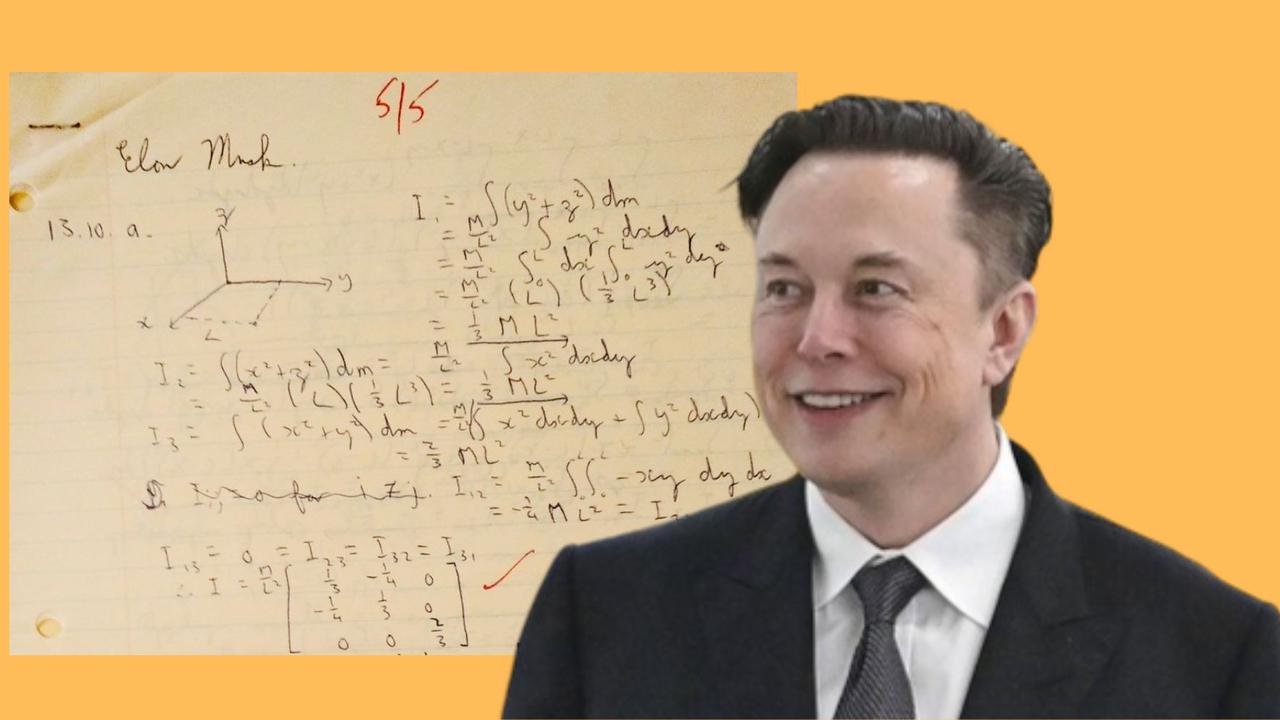 Viral, Nilai PR Fisika Elon Musk saat Kuliah Terungkap