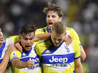 Juventus akhirnya meraih kemenangan perdana di pentas Serie A 2021/2022. (AP/Tano Pecoraro)