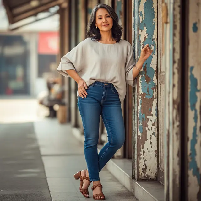 Model Celana Jeans untuk Wanita Usia 50 Tahunan