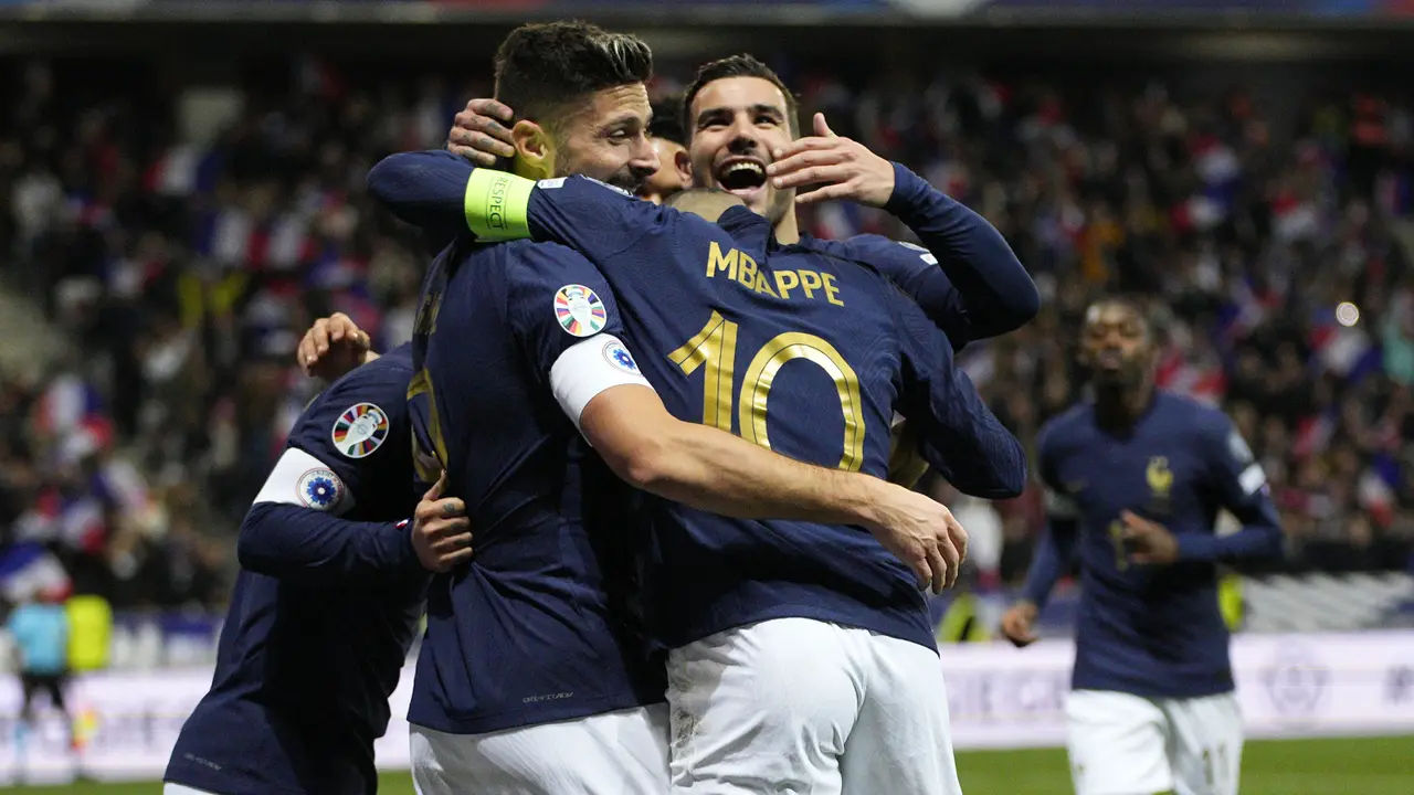 Foto: Kylian Mbappe dan Olivier Giroud Gacor, Timnas Prancis Lumat Gibraltar 14 Gol Tanpa Balas di Kualifikasi Euro 2024