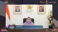 Wakil Ketua Dewan Komisioner OJK Nurhaida memberikan sambutan pada acara sharia investment week, Kamis (11/11/2021) (Dok: tangkapan layar/Pipit I.R)