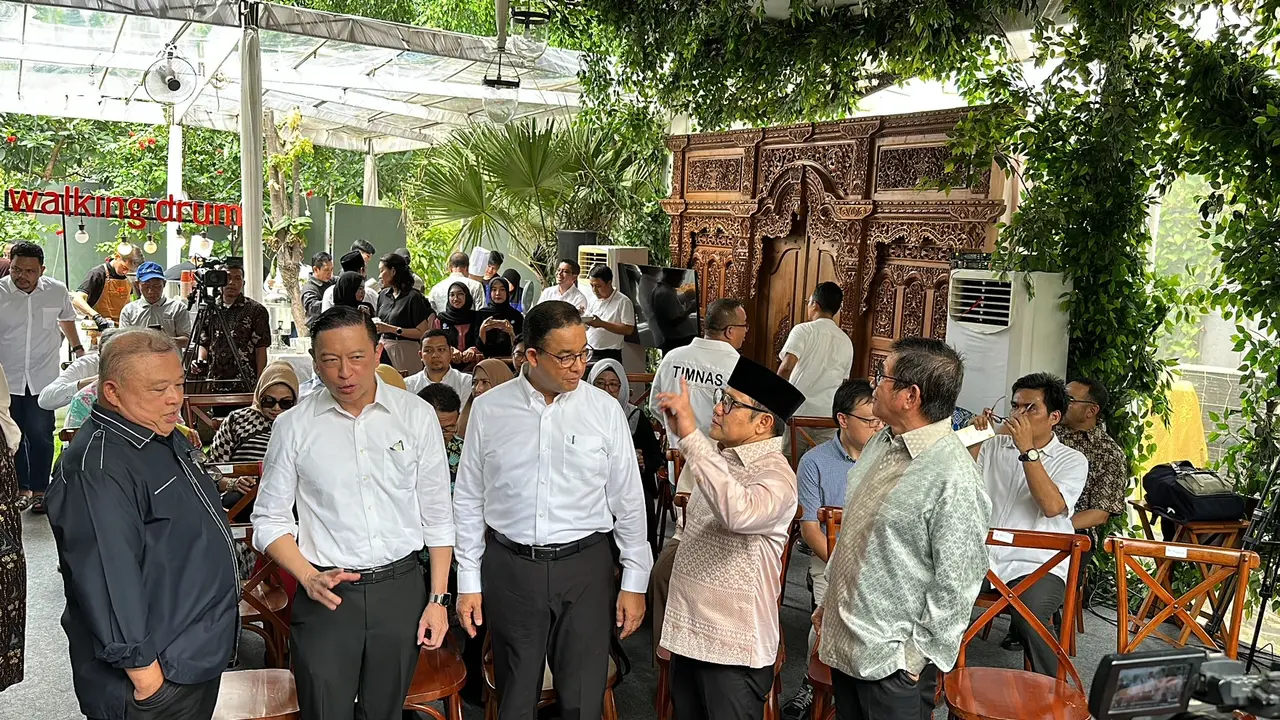 Anies Baswedan resmi membubarkan Timnas AMIN, tim yang dibentuk demi memenangkan Paslon 01 di Pilpres 2024. Baginya, ini menjadi tanggung jawab kepada publik (Liputan6.com/Nanda Perdana Putra)