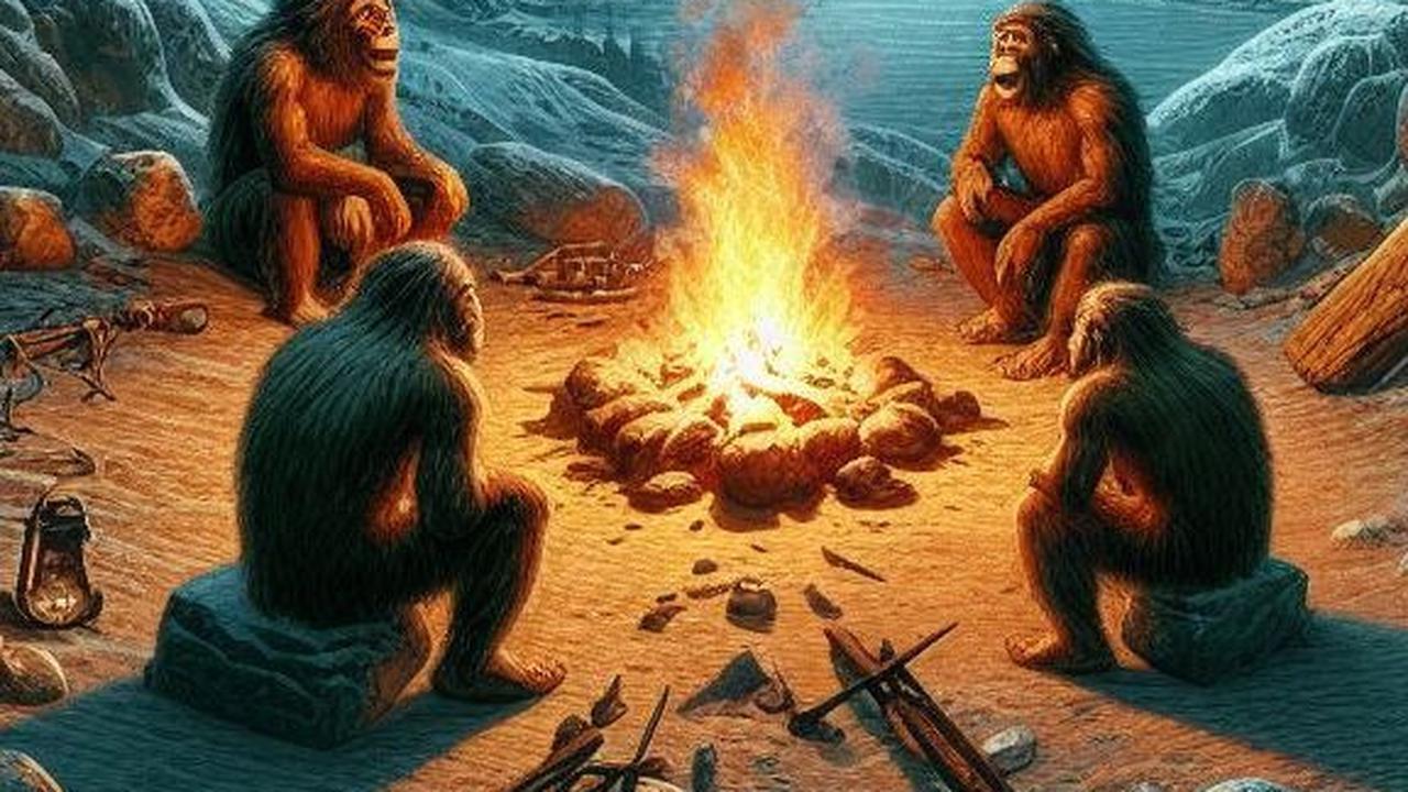 ilustrasi manusia neanderthal di siberia