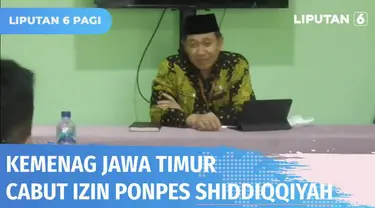 Kantor Wilayah Kementerian Agama Jawa Timur, mencabut izin operasional Pondok Pesantren Shiddiqqiyah, Jombang. Selain itu, Kemenag Jatim juga menghentikan penyaluran dana bantuan operasional sekolah ke pesantren tersebut.