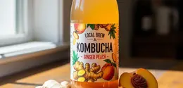 Kombucha Lokal Botol/ Ilustrasi AI