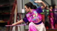 Krisdayanti latihan wushu jelang pertandingan internasional wakili Indonesia di Tiongkok. [IG: @krisdayantilemos]