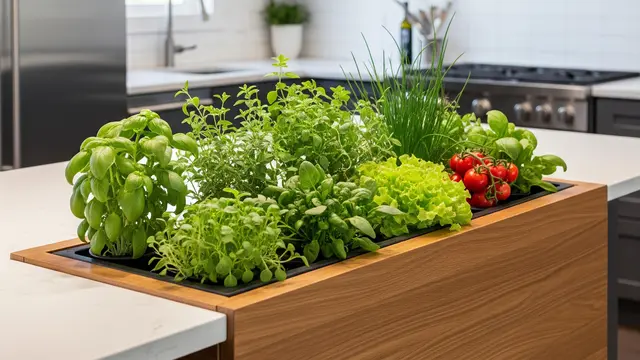 Model Kebun Sayur Rumahan yang Menyatu sama Dapur (AI)