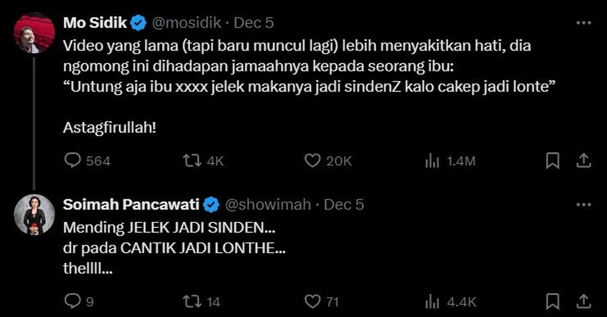 Komentar Soimah Sindir Gus Miftah, Dukung Yati Pesek yang Tersinggung