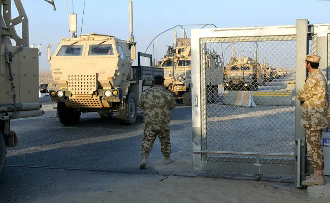 Ilustrasi konvoi terakhir pasukan AS memasuki Kuwait. (Sumber Wikimedia Commons/Cpl. Jordan Johnson)