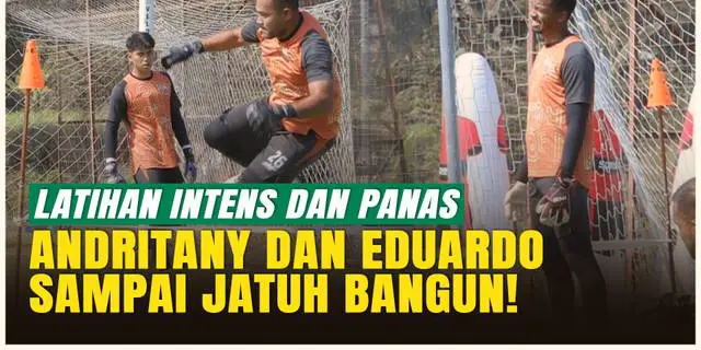 VIDEO: Kiper Persija Terpanggang Panas, Carlos Eduardo &amp; Andritany Latihan Intens Jelang Lawan Borneo FC