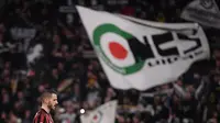 Kapten AC Milan, Leonardo Bonucci saat menghadapi Juventus di Allianz Stadium.