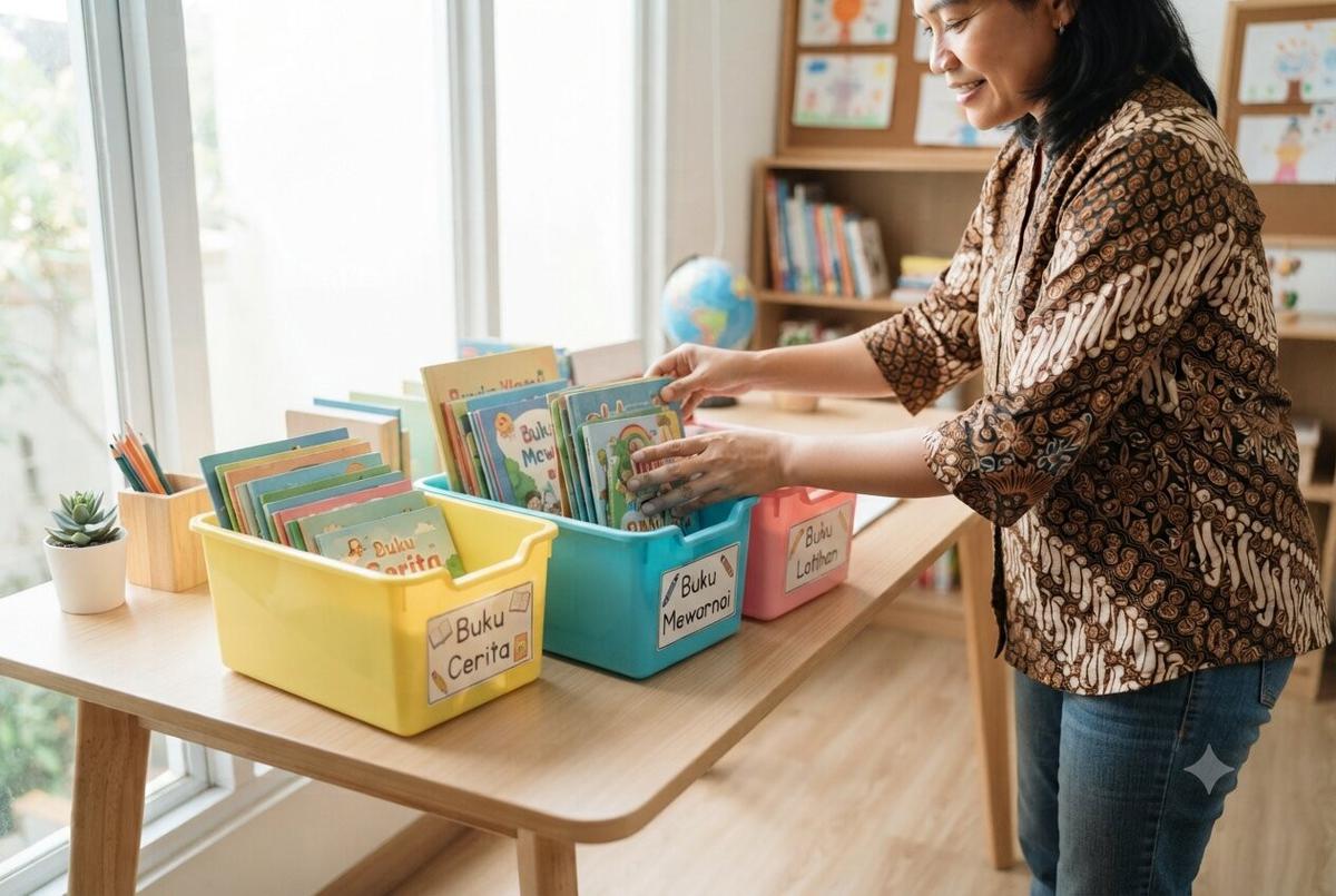 Cara Menata Buku di Meja Belajar Anak agar Menarik dan Rapi