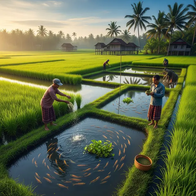 Ide Ternak Ikan dan Sawah dalam Satu Lahan