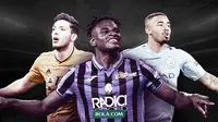 Raul Jimenez, Duvan Zapata dan Gabriel Jesus. (Bola.com/Dody Iryawan)