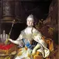 Lukisan Catherine II karya Alexei Petrovich Antropov. Ia dikenal sejarah sebagai Catherine yang Agung berkat reformasinya di pemerintahan.. Dok: