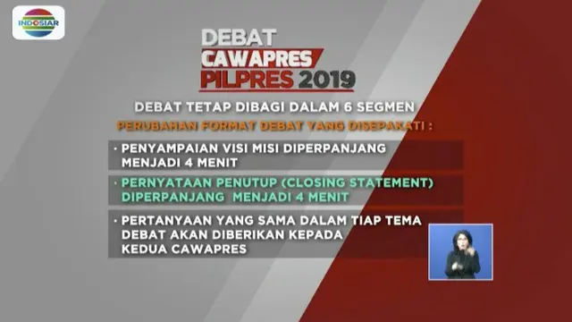 Jelang debat ketiga, KPU dan kedua timses paslon sepakat batasi jumlah penonton di lokasi dan tidak ada lagi pertanyaan dalam bentuk video.