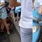 Emak-emak melahirkan bayi di skuter listrik di salah satu jalan raya di kota Hangzhou, China, Selasa (19/9/2017). (Shanghaiist)