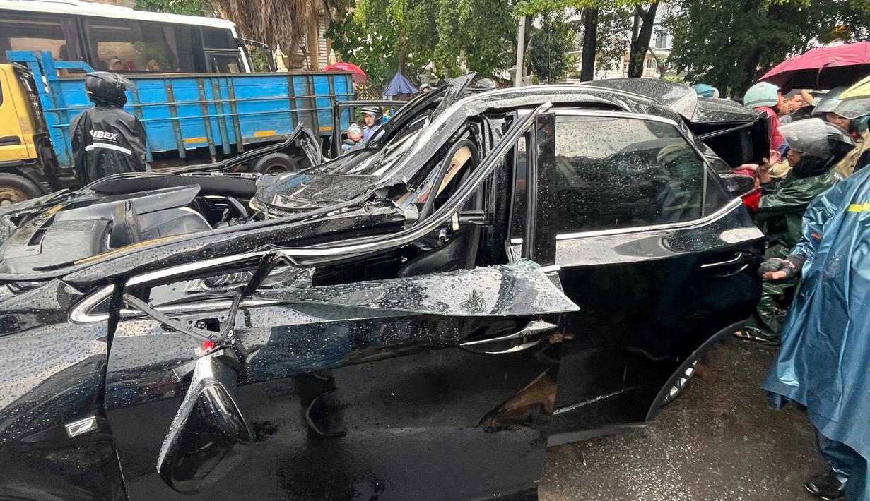 Diduga, cuaca buruk berupa hujan deras dan angin kencang menjadi penyebab tumbangnya pohon palem berukuran besar tersebut. (merdeka.com/Arie Basuki)