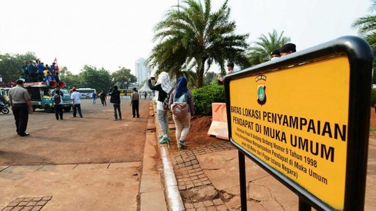 Massa sekarang tak boleh demo lewati pembatas Istana Negara ini