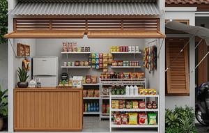 Desain Warung 2x3 Meter Paling Optimal, Kecil Tapi Untung Maksimal (Foto/Gemini)