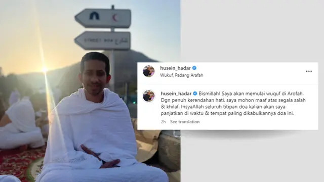 Momen Habib Ja'far yang siap jalani wukuf di tanah Arafah.