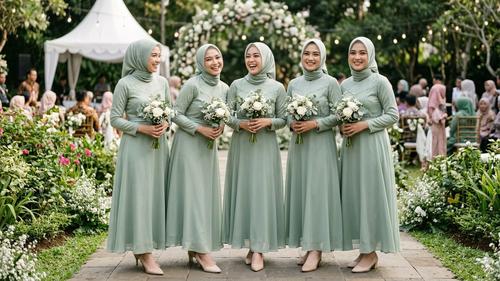 7 Dress Model Baju Bridesmaid Hijab yang Elegan dan Syar'i