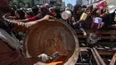 Mereka memperingatkan tidak lama lagi dapur umum yang menjadi andalan ribuan warga Palestina terpaksa berhenti beroperasi. (Eyad BABA/AFP)